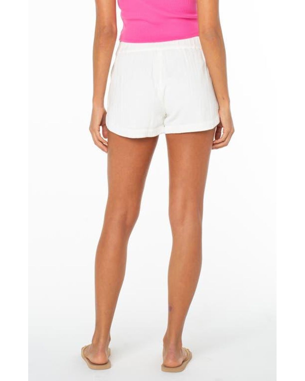Pink Roxy Shorts Roxy Seafront Cotton Shorts in Pink | Lyst