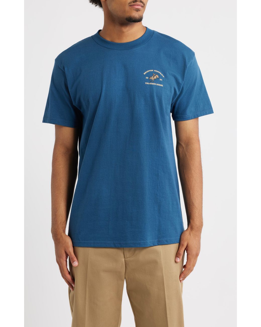 Brixton Blue Danforth Graphic T-Shirt for men
