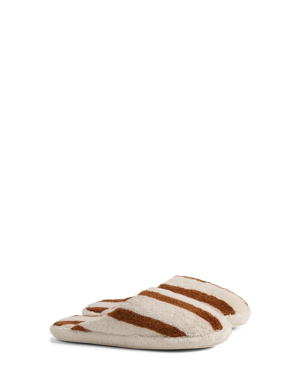 Parachute Brown Turkish Cotton Stripe Slipper