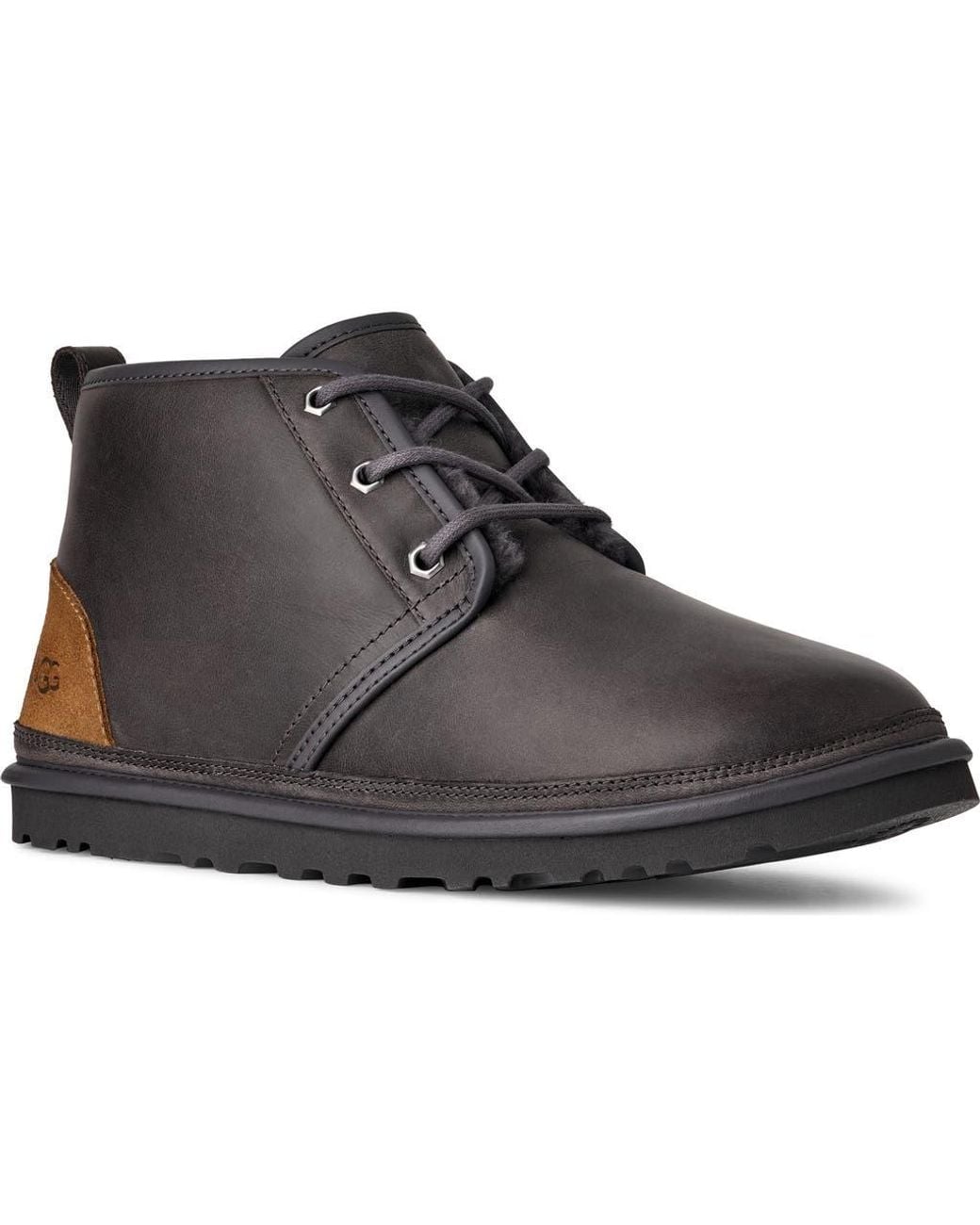 UGG Men\'s Dark Gray Wool Chukka Boots with Tan Sole UGG Pure Men 15 Suede Chestnut Chukka Boot Wool Lined 5 Eye  main image 2