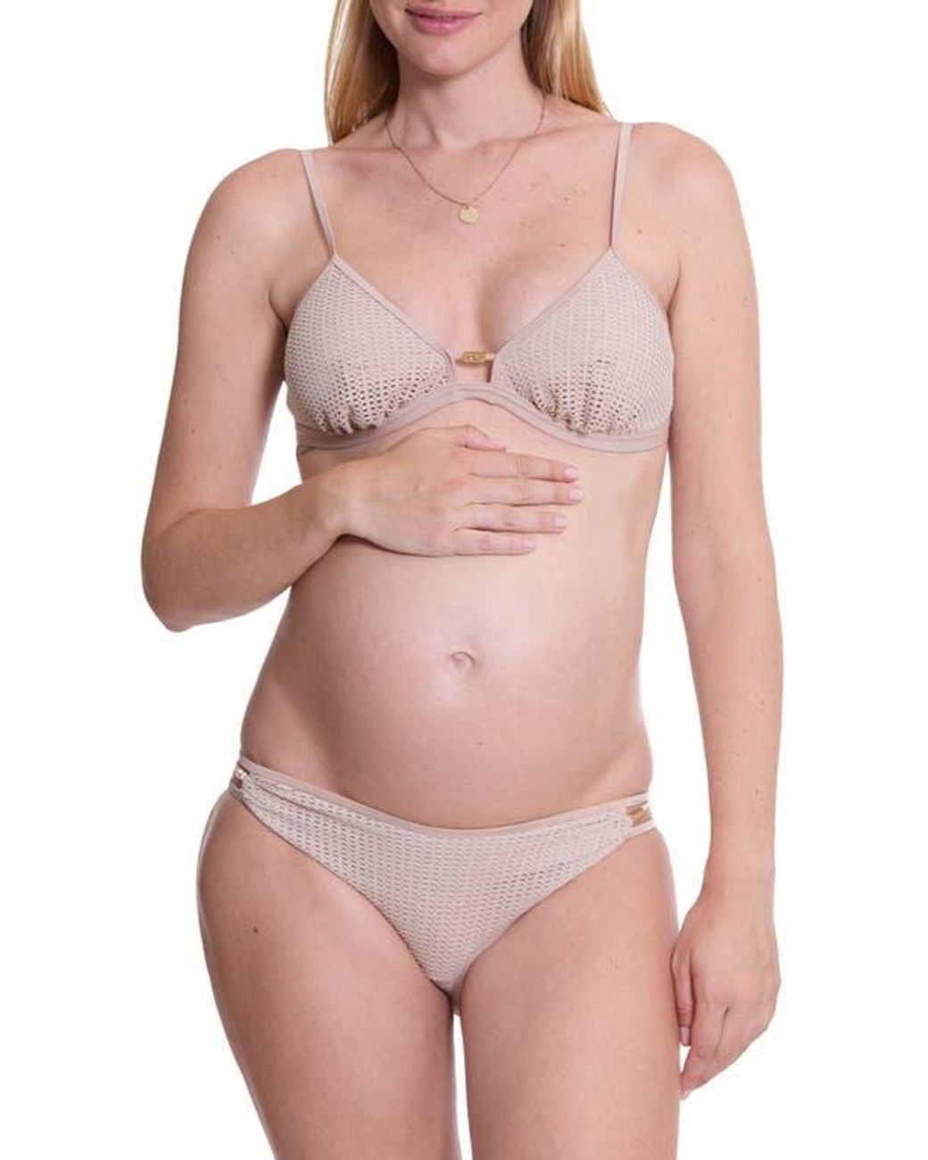 Cache Coeur Pink Milos Triangle Maternity Bikini