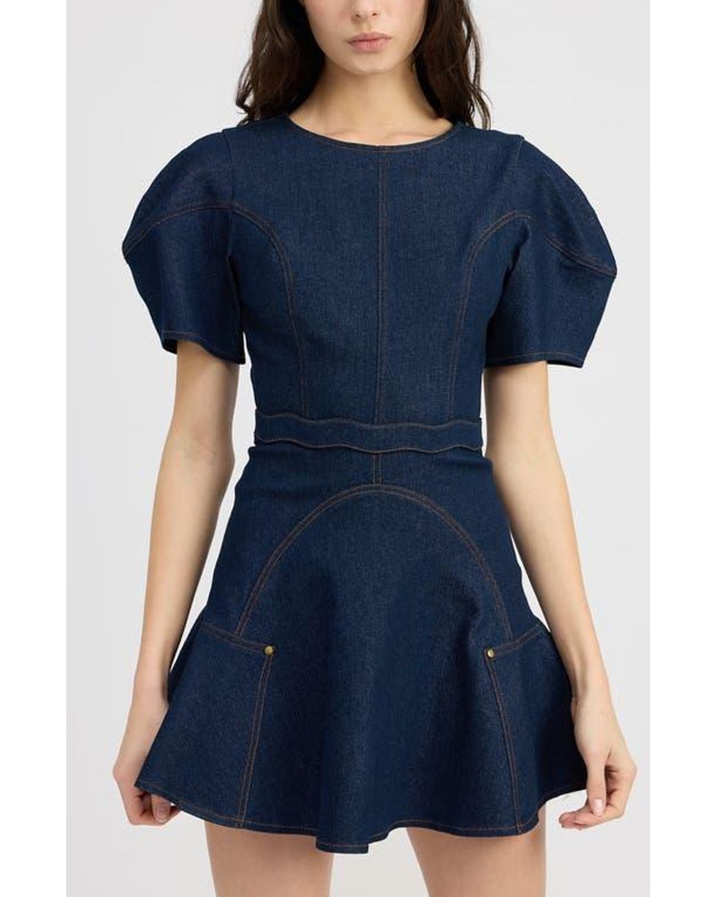 knee length dresses for ladies En Saison Mindy Mini Dress - Sage