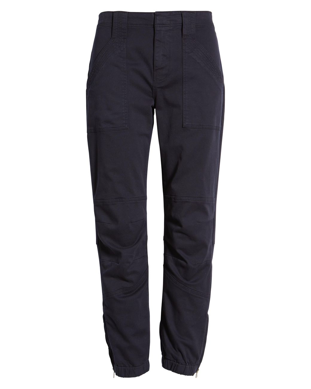 FRAME Trapunto Stitch Cuffed Moto Pants in Blue Lyst