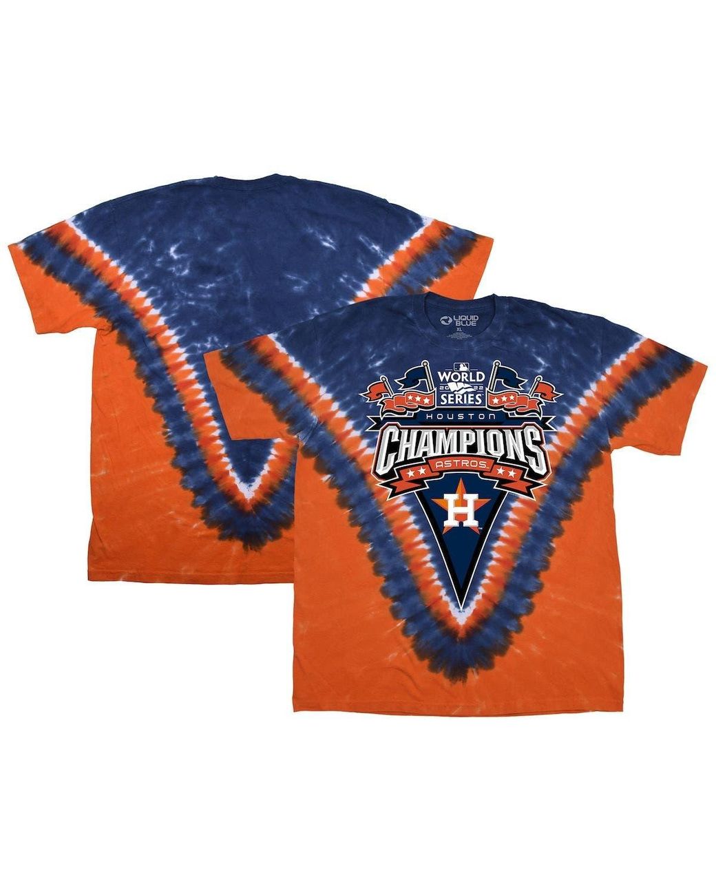 LIQUID BLUE Houston Astros 2022 World Series Champions V Tie-dye T-shirt At  Nordstrom in Blue for Men