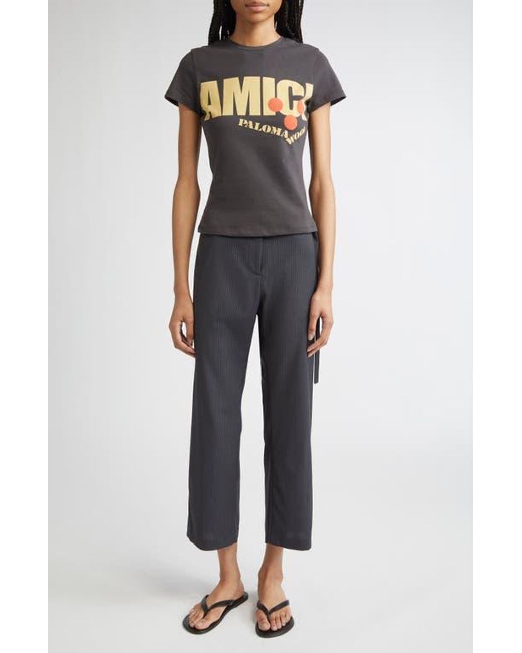 Paloma Wool Amici Logo Graphic T-Shirt in Black | Lyst