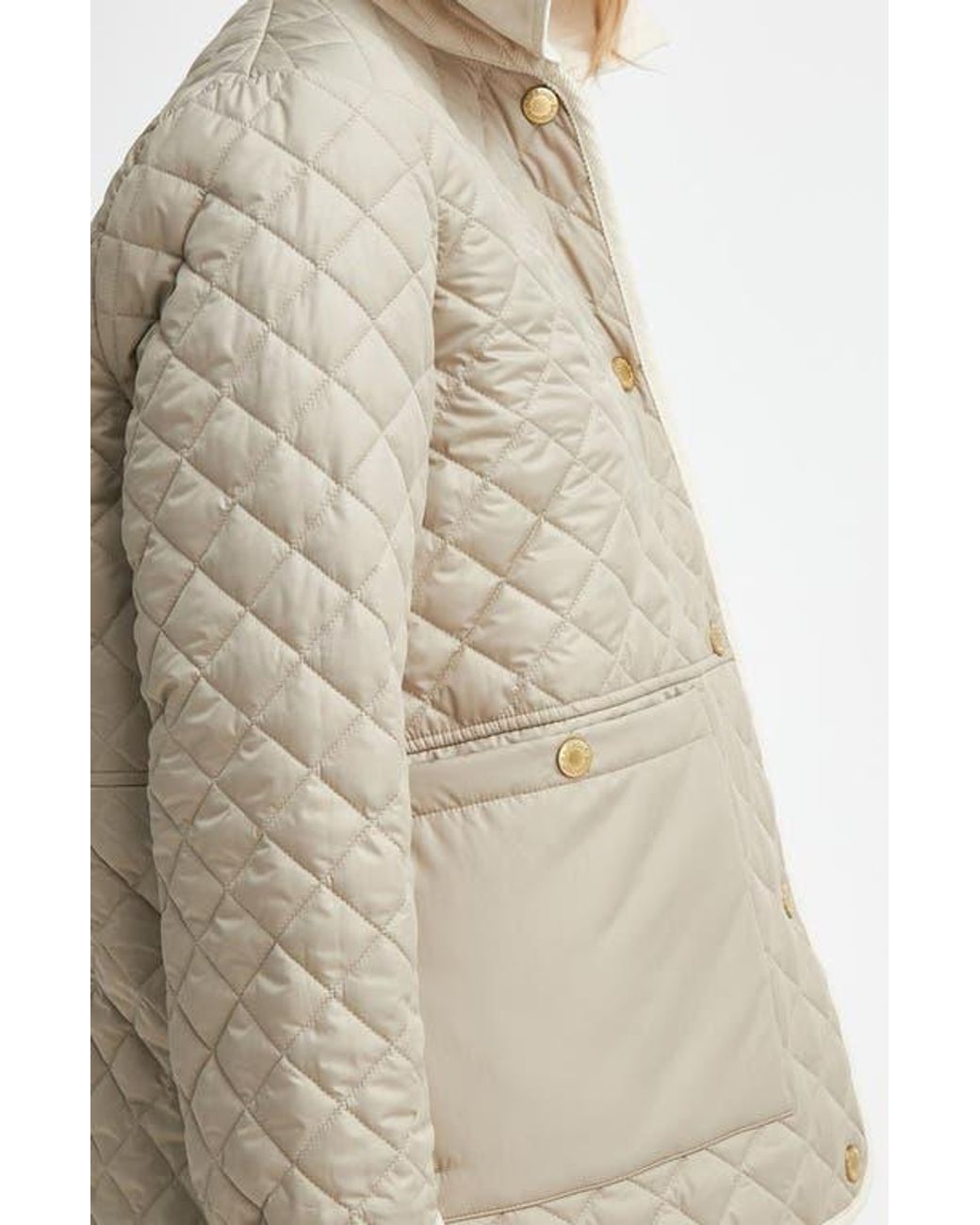 【PORTERNA】Fleur quilted padded jacket Light Sand Fleur Quilted Jacket | Barbour