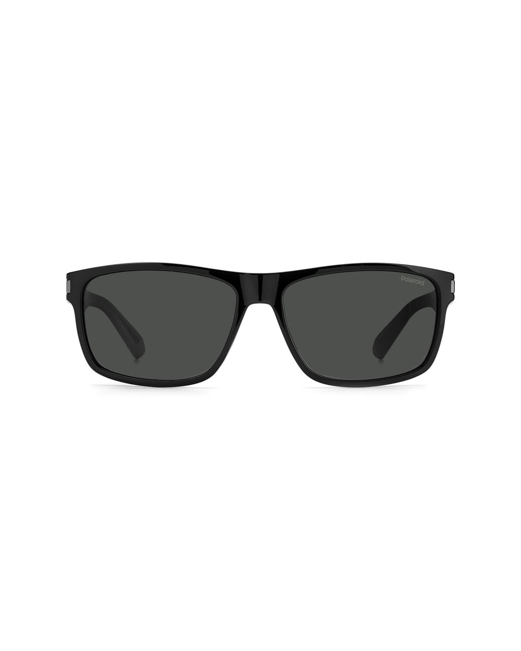 Polaroid Black 58Mm Polarized Rectangular Sunglasses