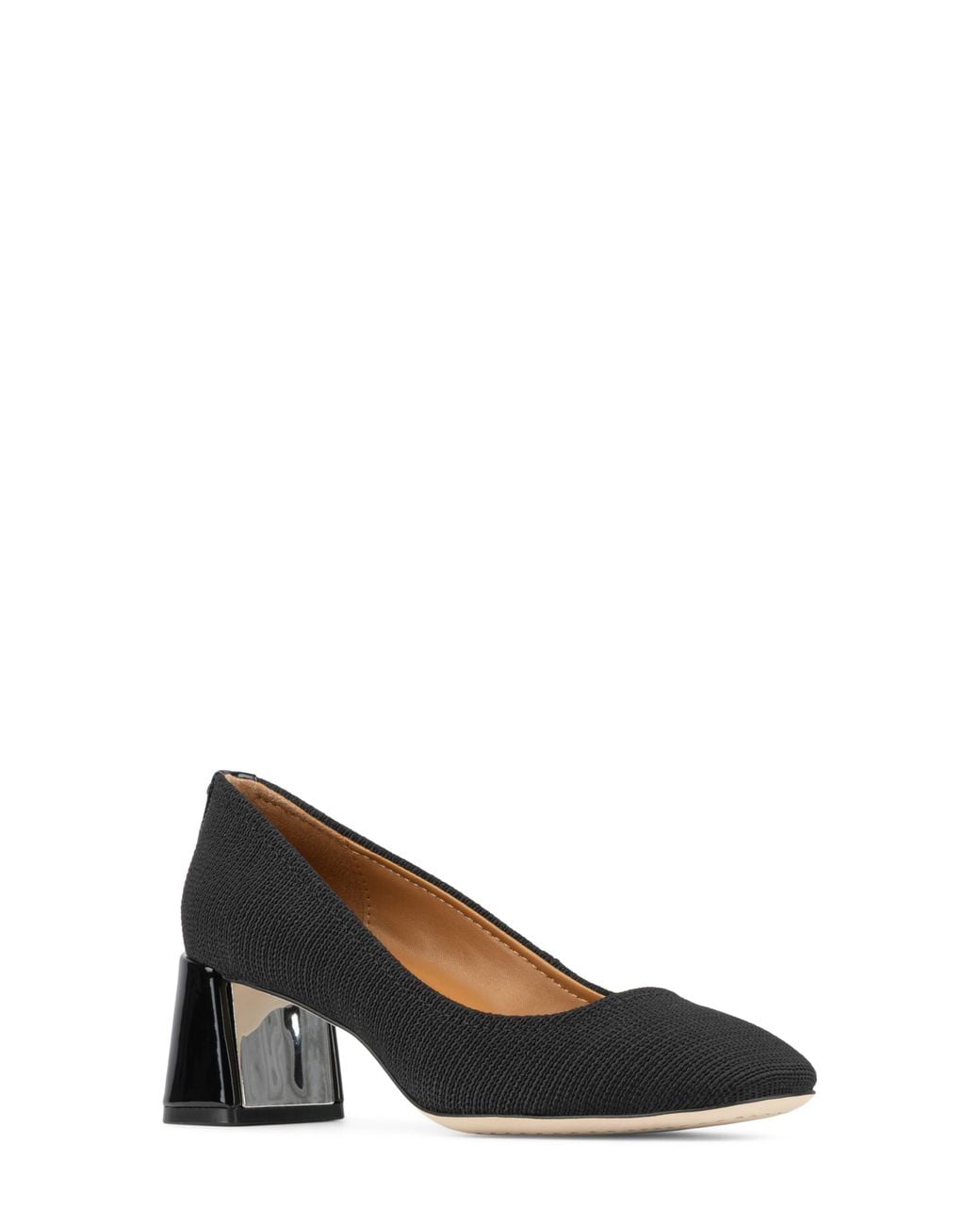 Donald J Pliner Blue Delite Flared Block Heel Pump