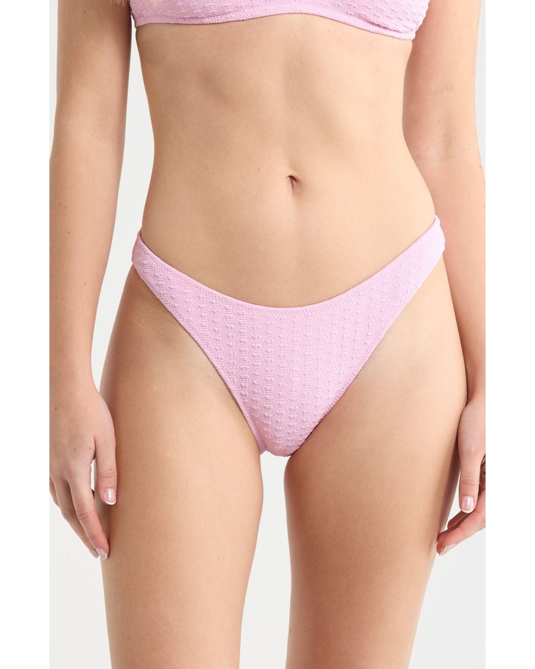 Roxy Pink Haliewa Scoop Front Bikini Bottoms