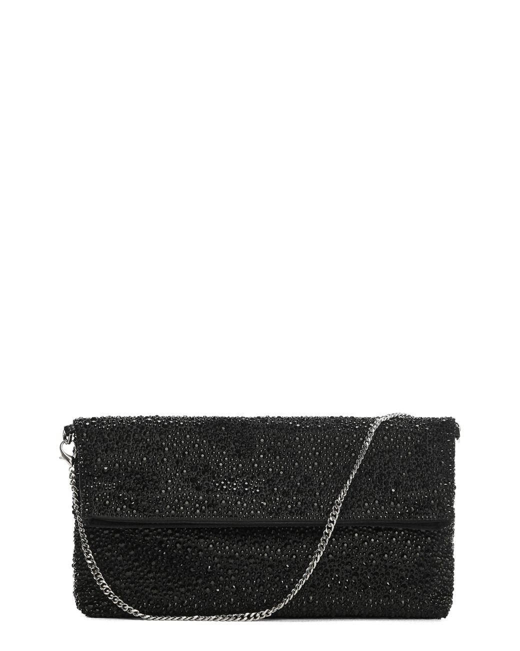 Mango Black Crystal Chain Strap Handbag