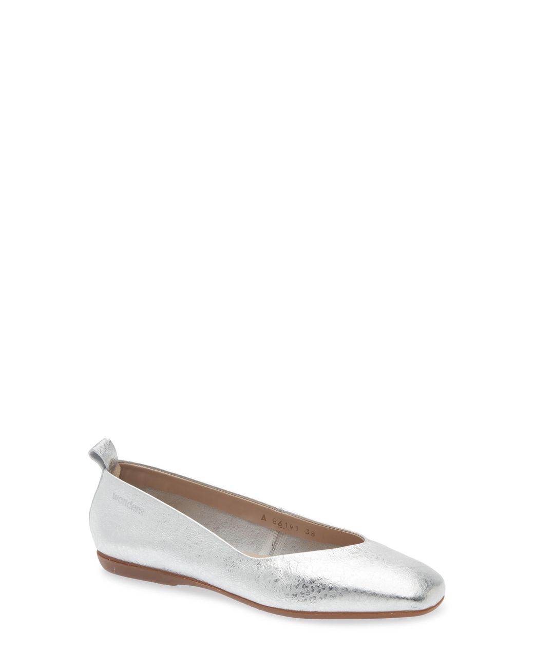 Wonders White Square Toe Ballet Flat