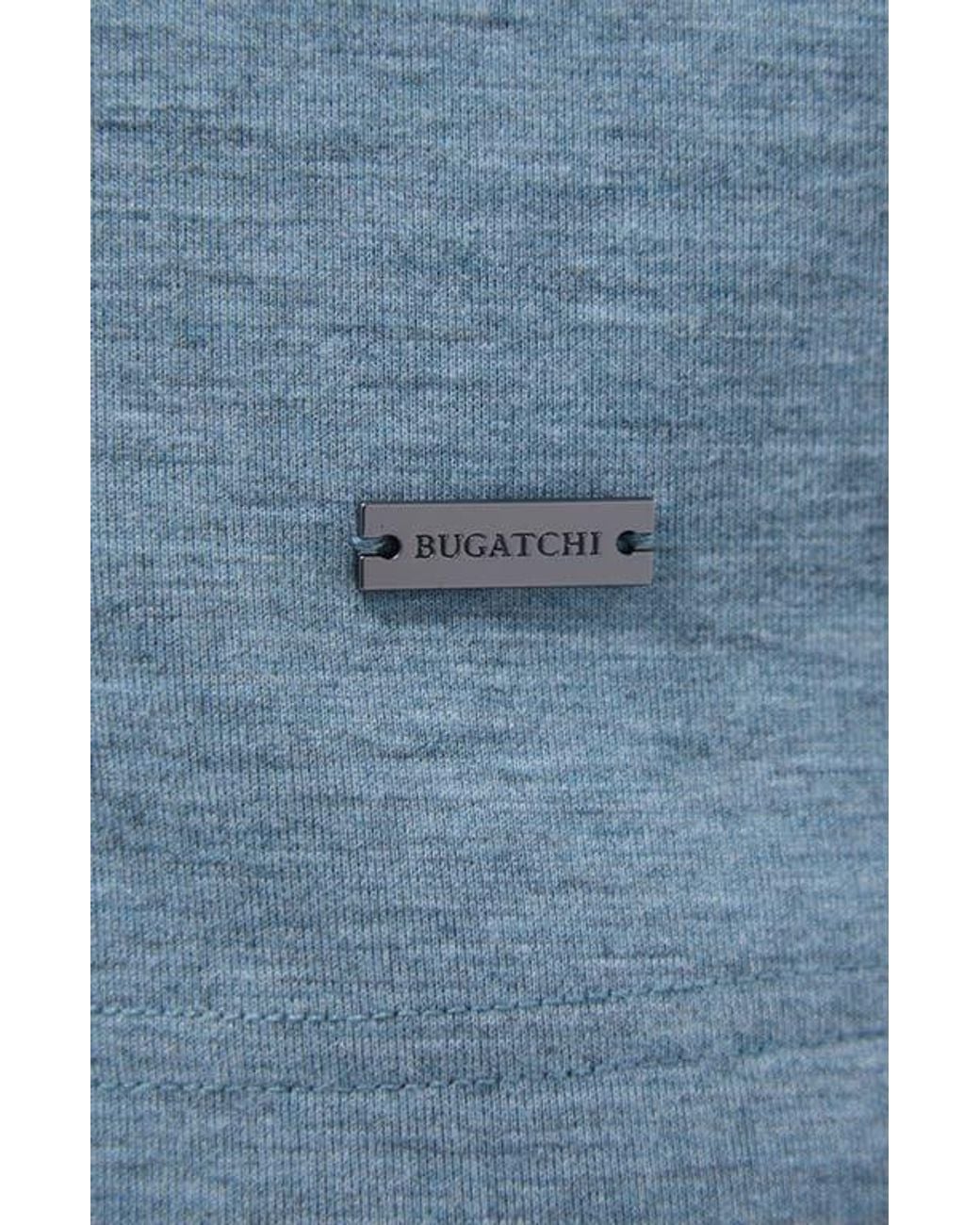Bugatchi Blue Quarter Zip Performance Pullover for men