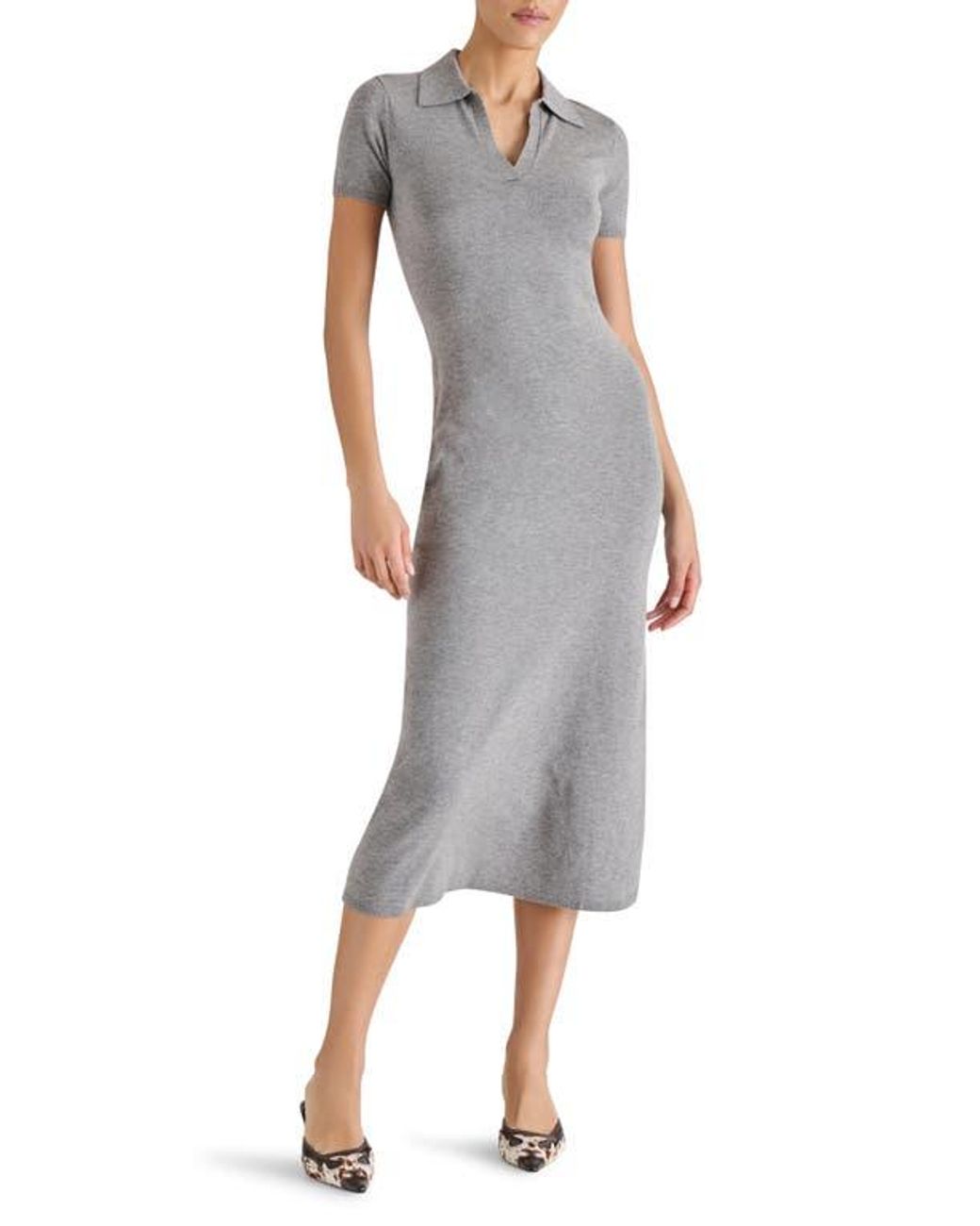 slub knit midi dress Cotton Comforts Slub-Knit Scoop Midi Dress main image 0