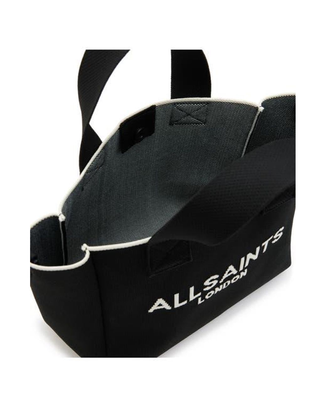 AllSaints Black Mini Izzy Recycled Polyester Tote