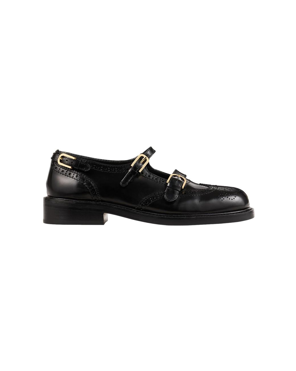 Sandro Black Multi-Buckle Mary Jane Loafers