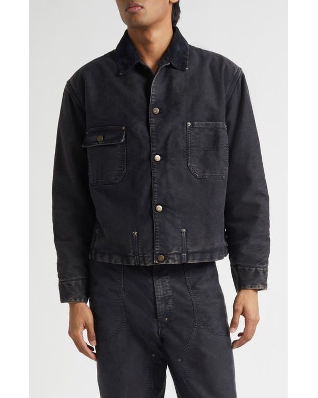 Maison Margiela Corduroy Collar Cotton Moleskin Sports Jacket in