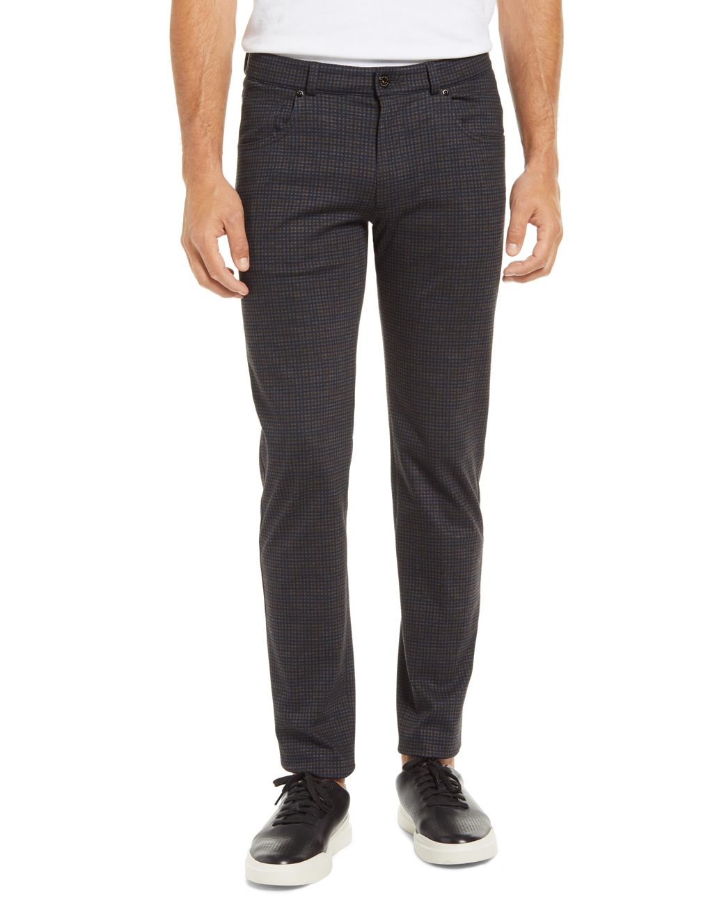 Bugatti Denim Check Five Pocket Pants in Navy (Blue) for Men - Lyst