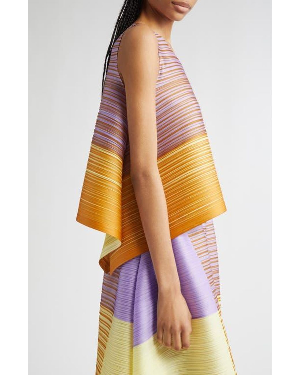 Pleats Please Issey Miyake Photon Bounce Top in Pink | Lyst