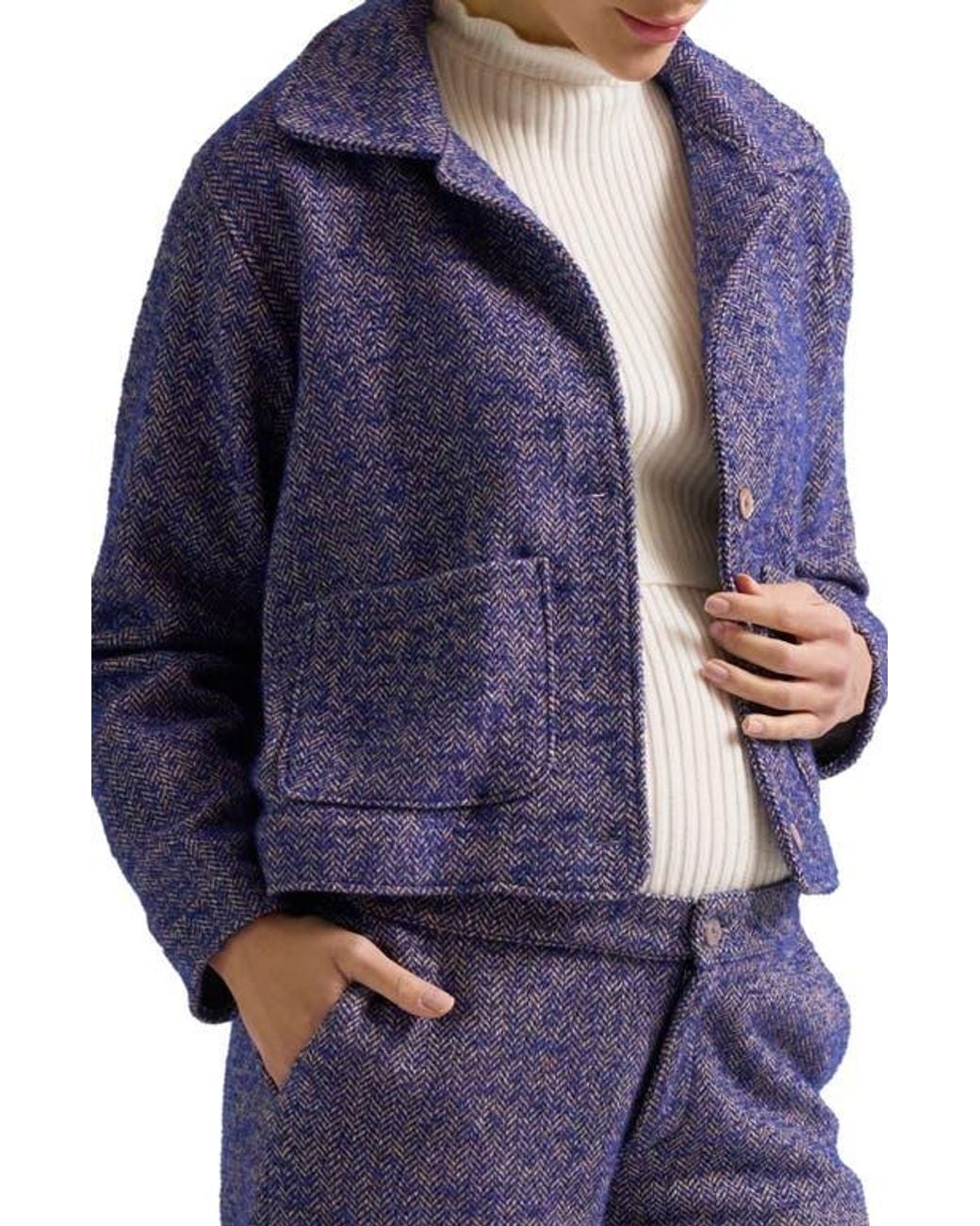 Cache Coeur Blue Pippa Maternity Jacket