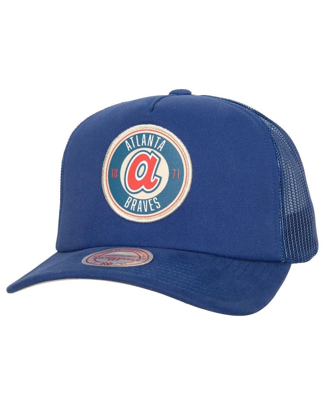 Mitchell & Ness Atlanta Braves Cooperstown Collection Circle Change Trucker  Adjustable Hat At Nordstrom in Blue for Men