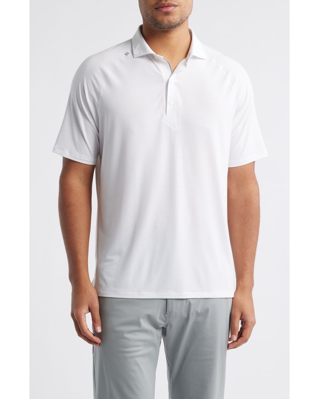 Johnnie-o White Callan Performance Polo for men