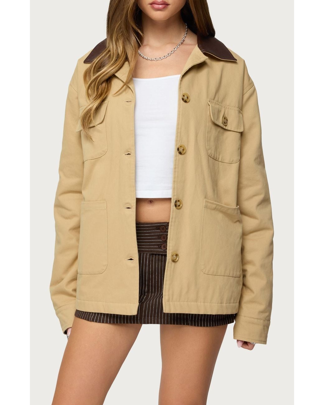 Edikted Natural Harper Barn Coat