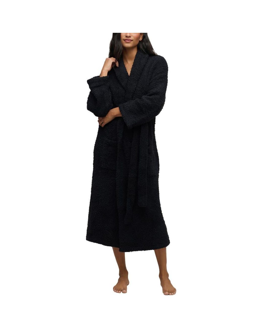 Barefoot Dreams Gender Inclusive Cozychic Robe in Black | Lyst