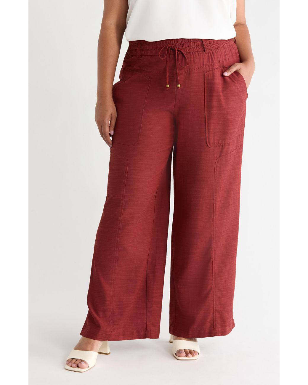 Wit & Wisdom Red Skyrise Drawstring Pants
