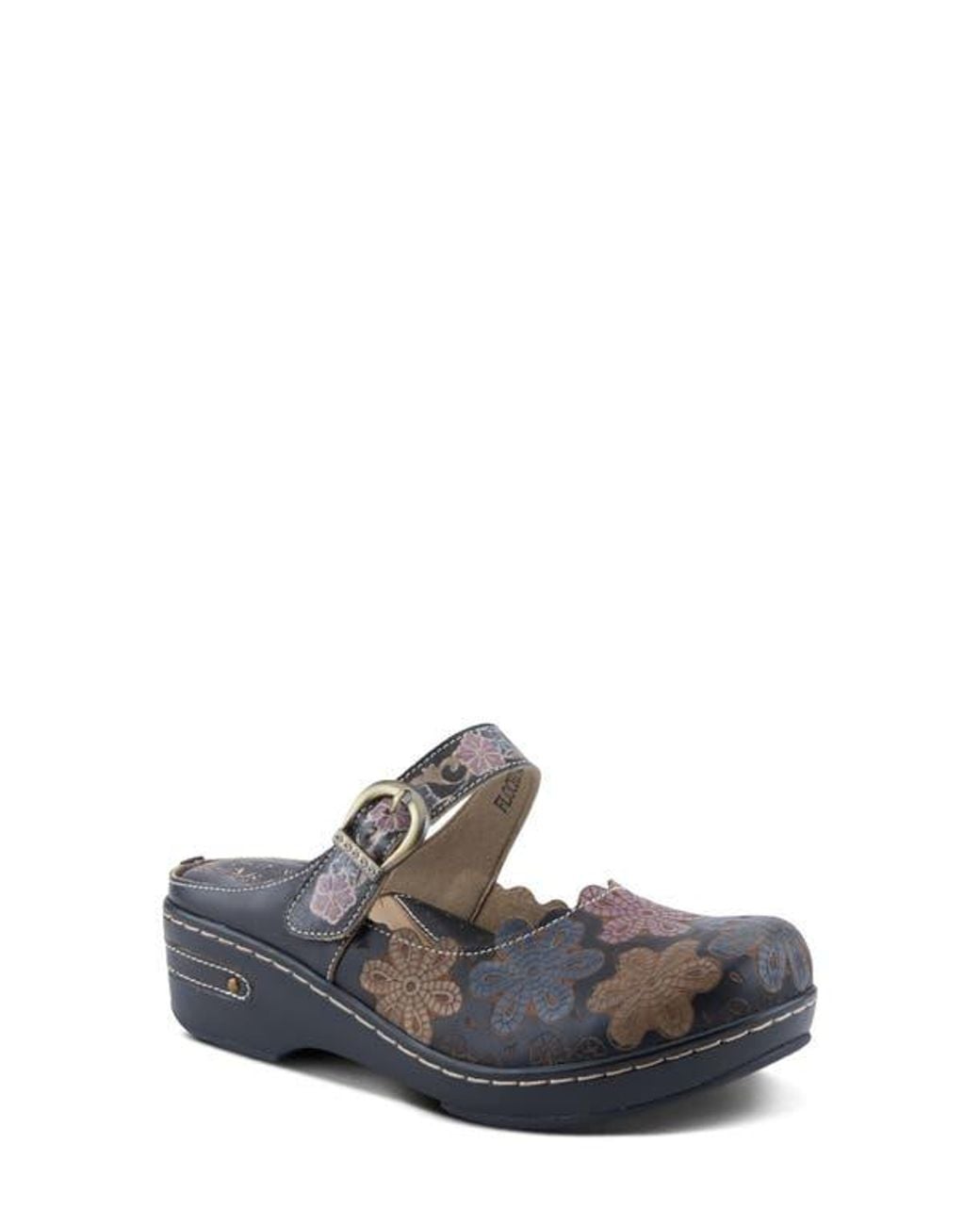 Spring Step White Flochino Platform Mule