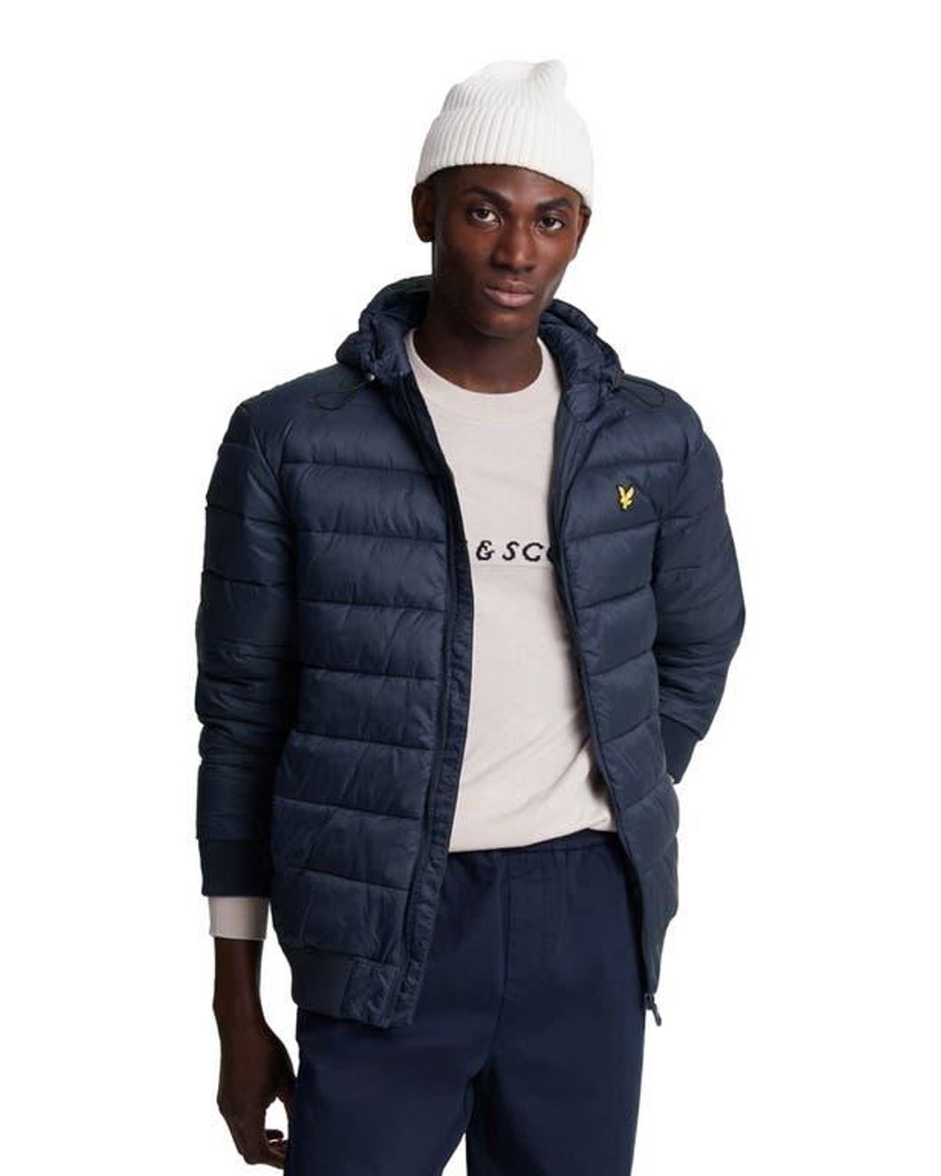 Lyle & Scott Blue Puffer Jacket for men