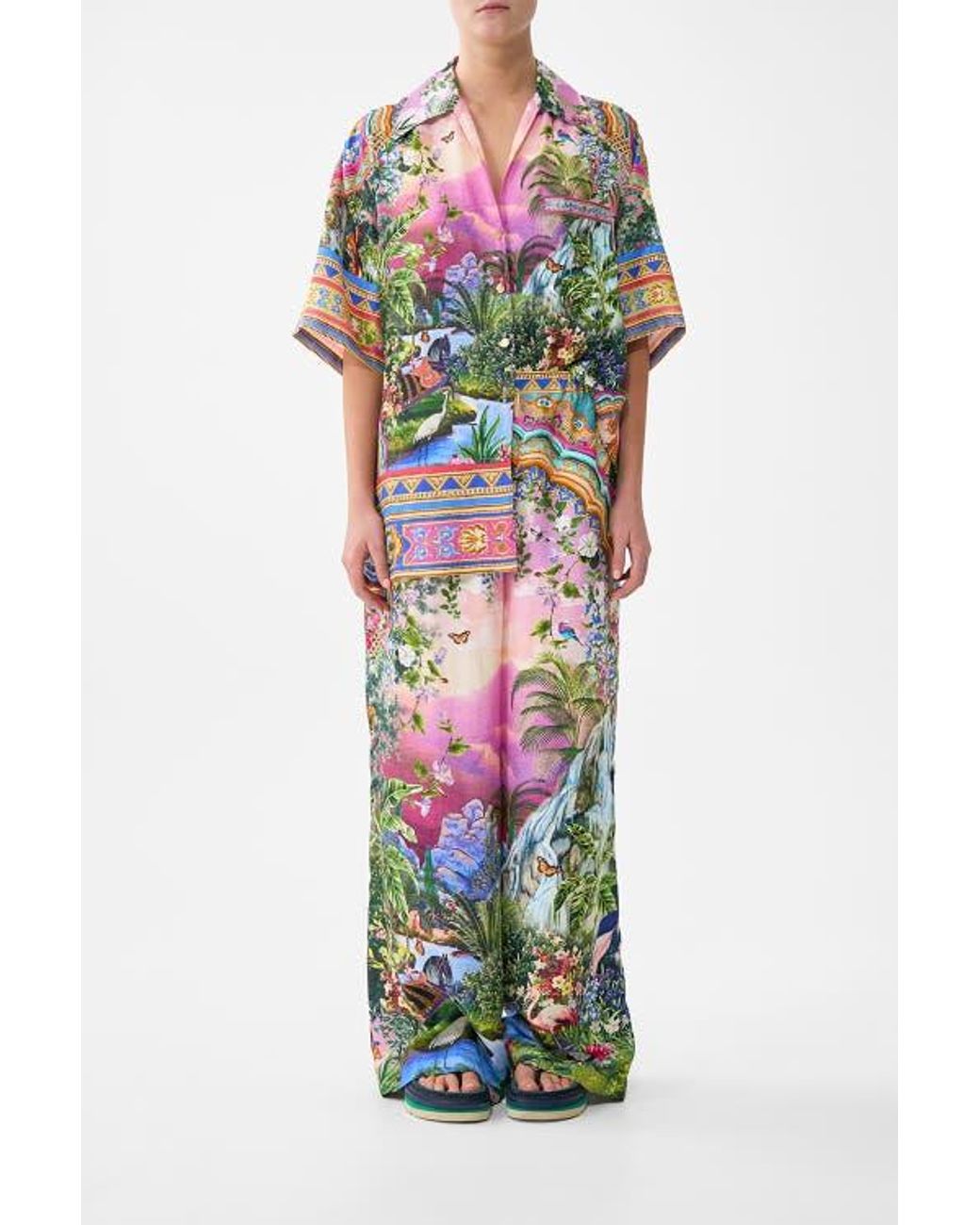 Camilla White Button Front Lounge Pant
