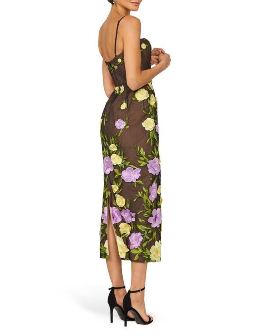HELSI Gemma Floral Embroidered Midi Cocktail Dress | Lyst