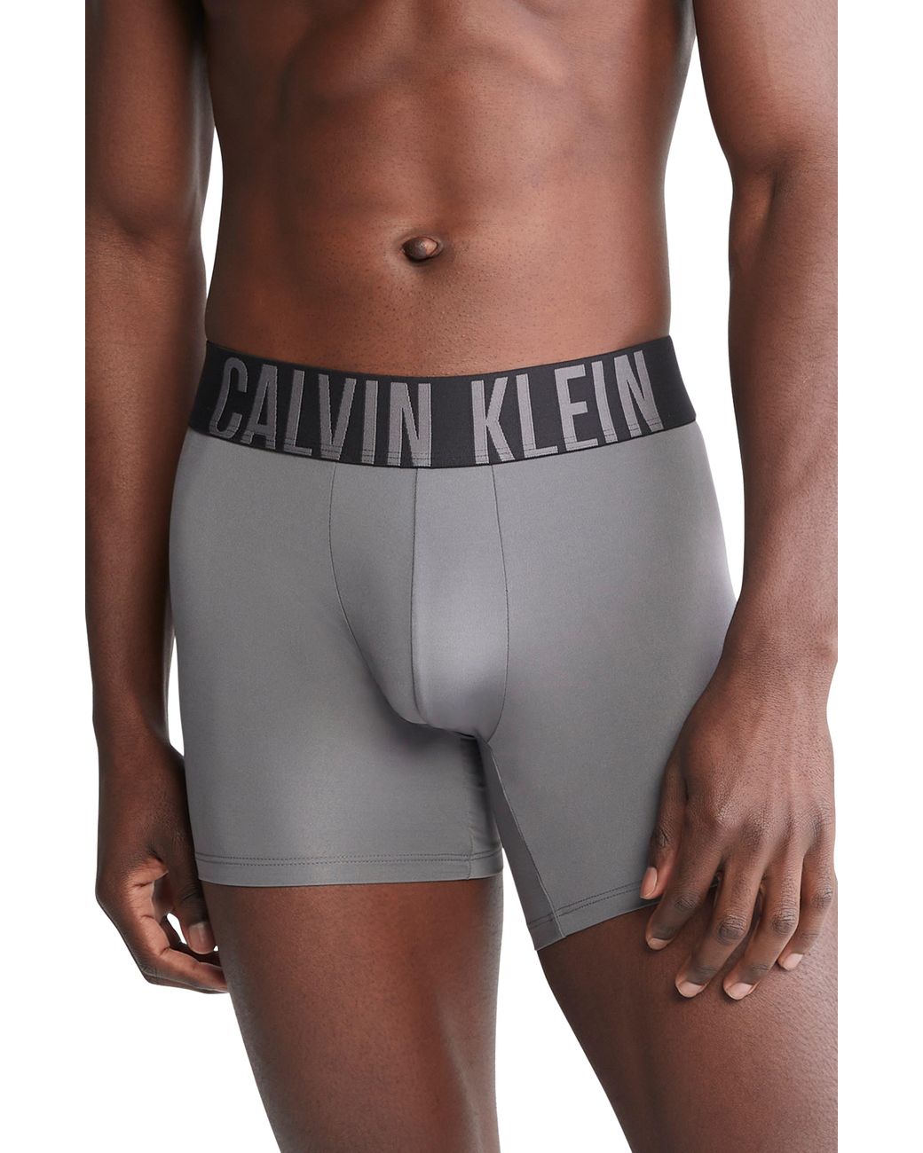 Calvin Klein 3-pack Intense Power Microfiber Boxer Briefs in Gray for Men