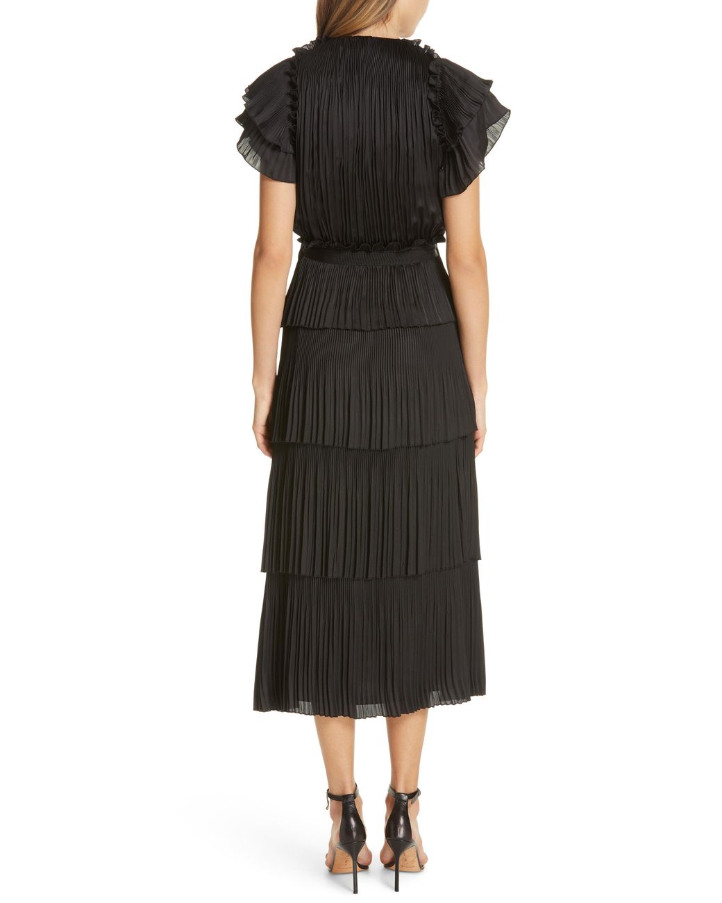 dvf sasha pleated dress