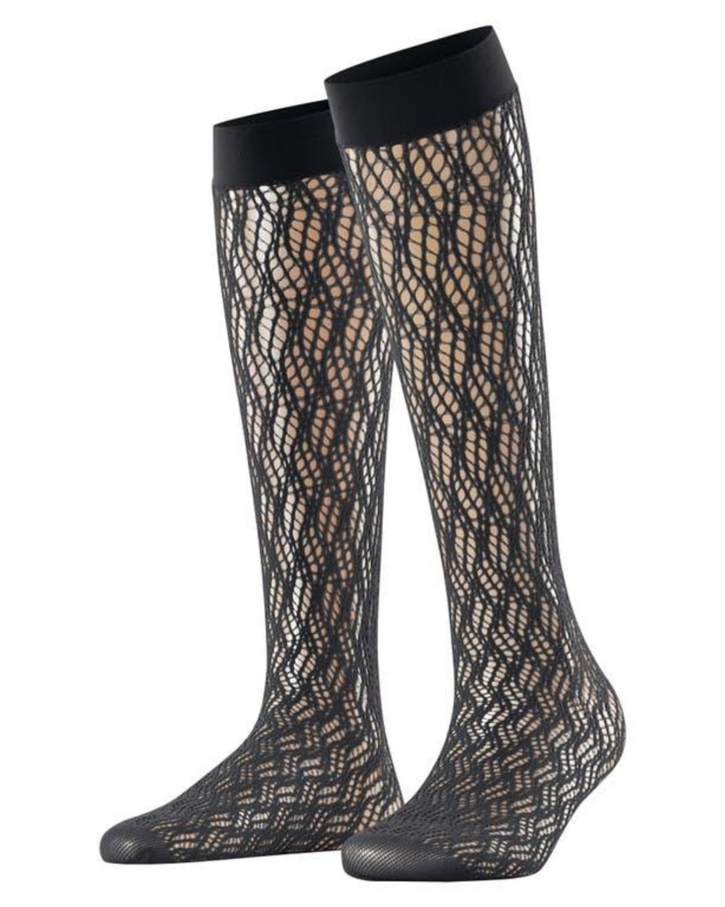 Falke Black Pure Shore Knee High Socks