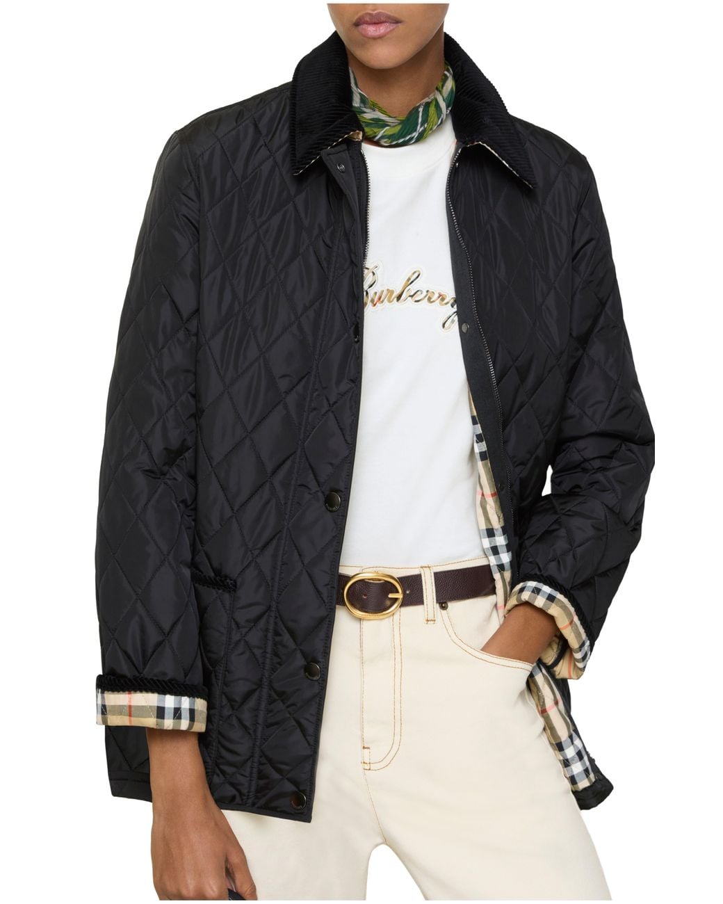 Burberry Black Quilted Nylon Barn Jacket