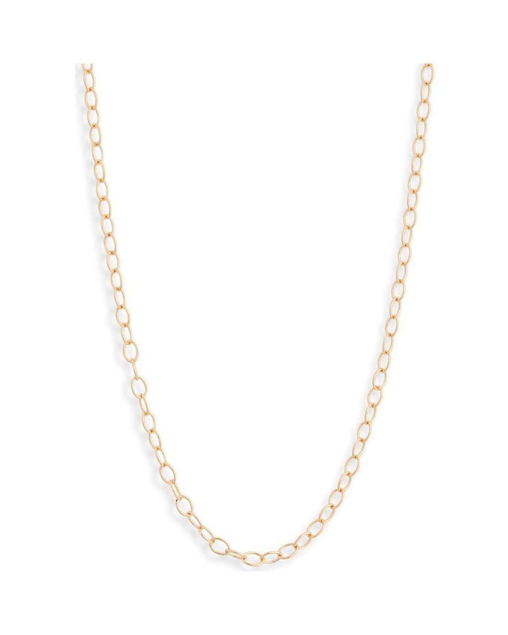 Anzie Metallic Flat Cable Chain Necklace