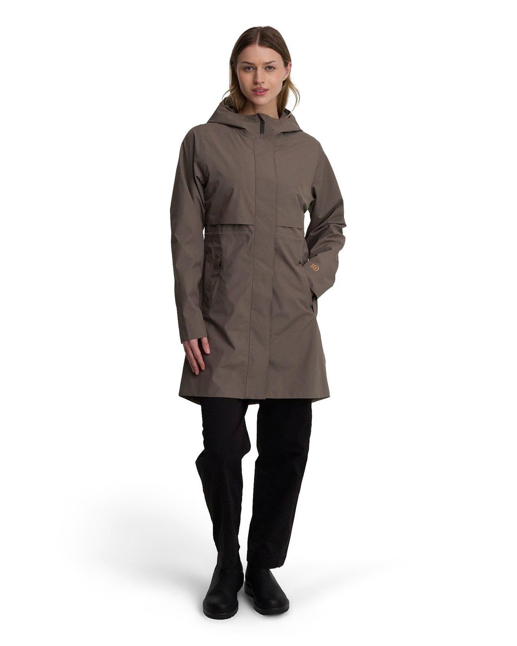 Tentree Brown Nimbus Long Rain Jacket
