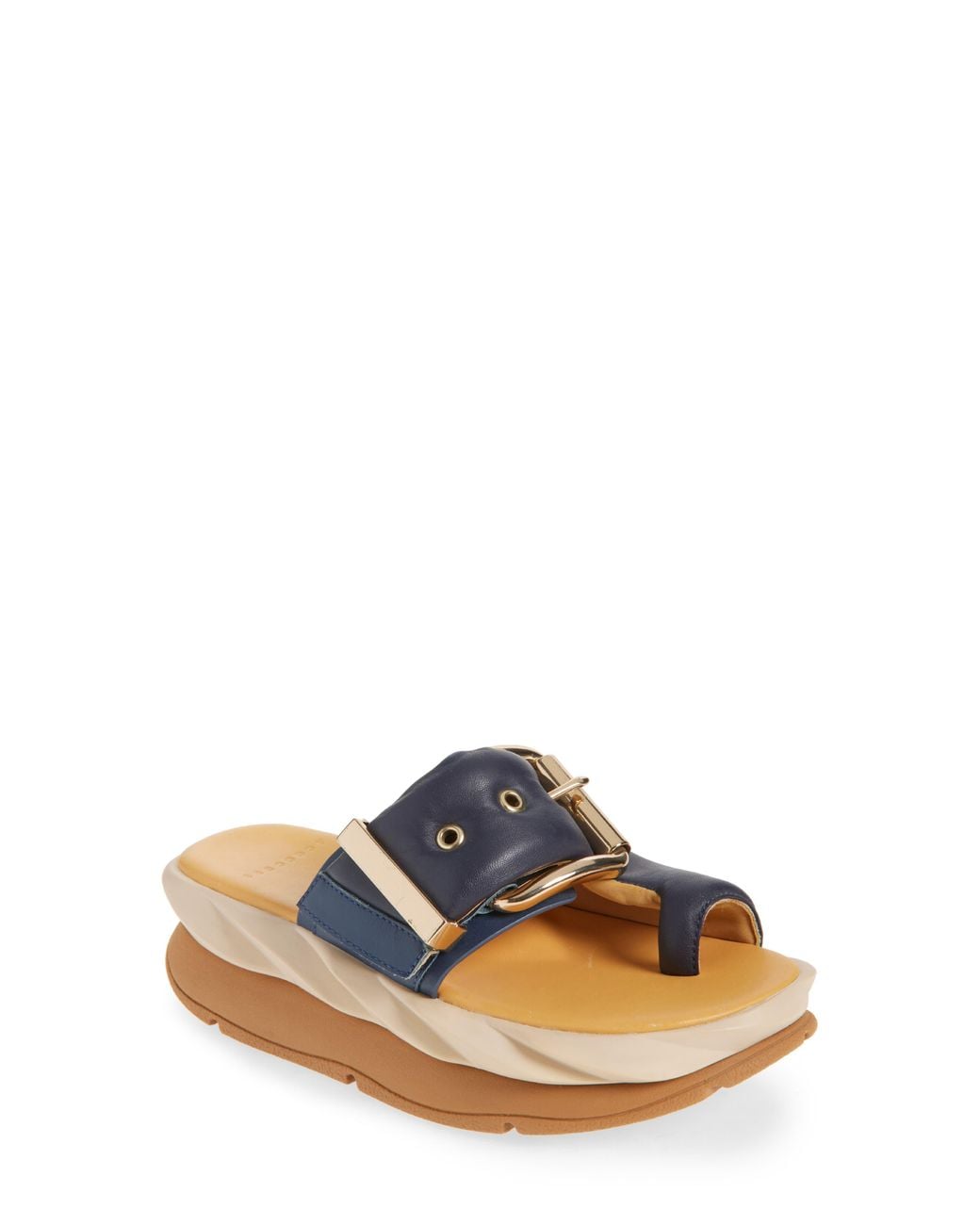 4Ccccees Blue Mellow Glow Platform Sandal