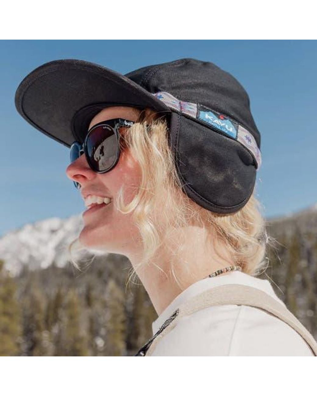 Kavu Blue Strapcap Trapper Cap