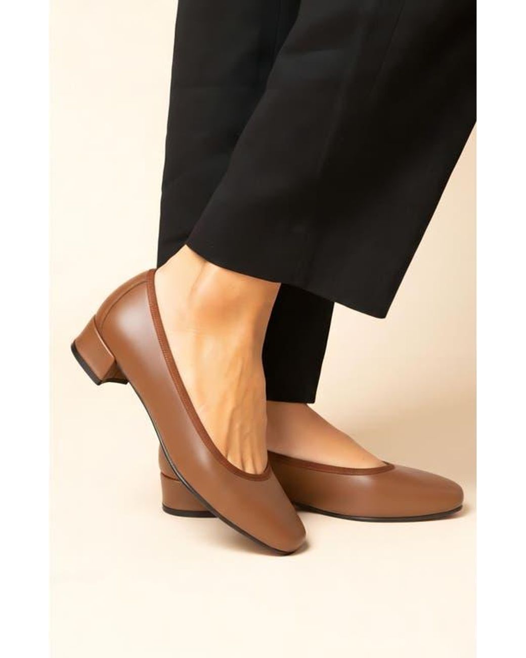 Menina Step Brown Isa Leather Ballet Flat
