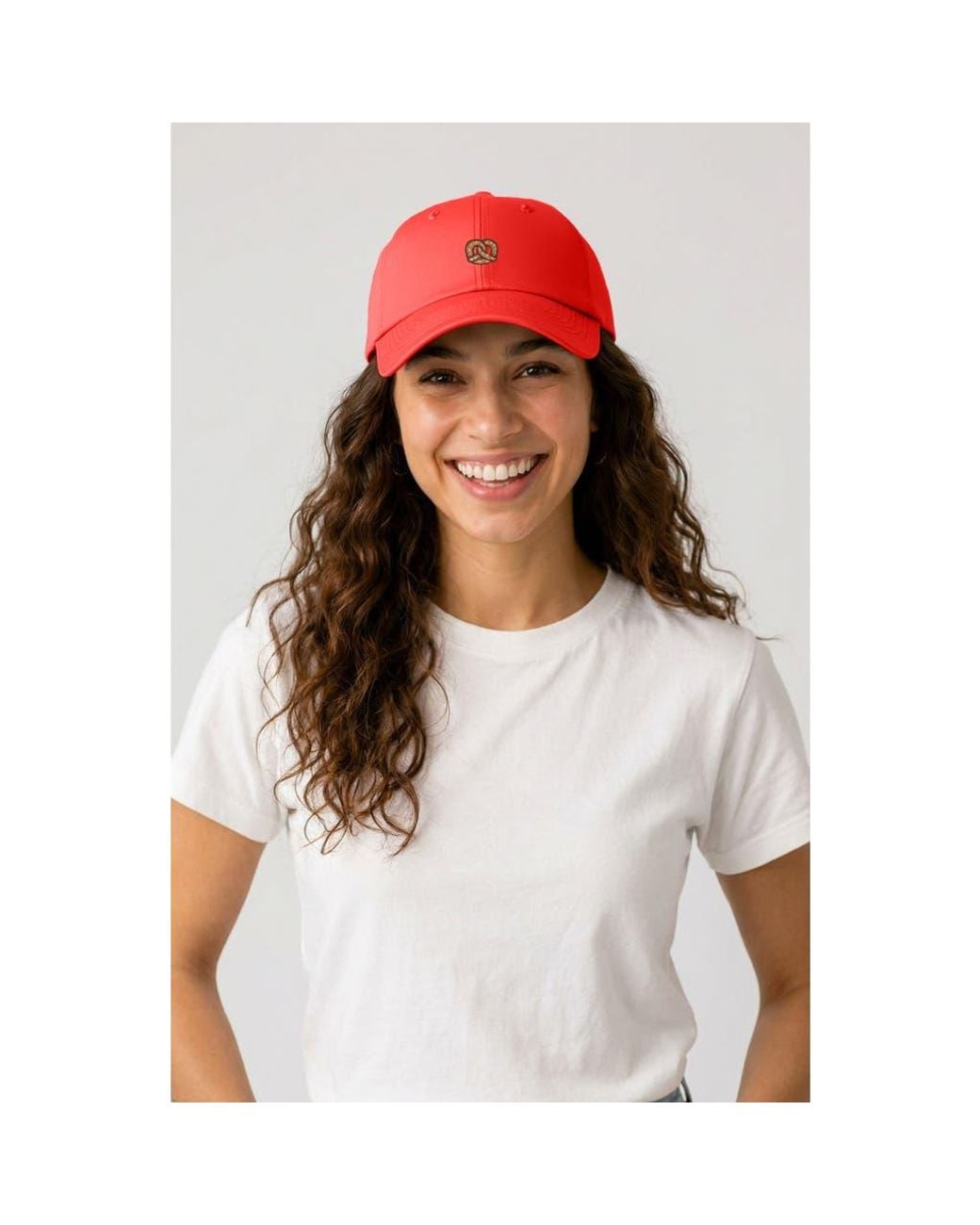 Alix White Pretzel Dad Cap