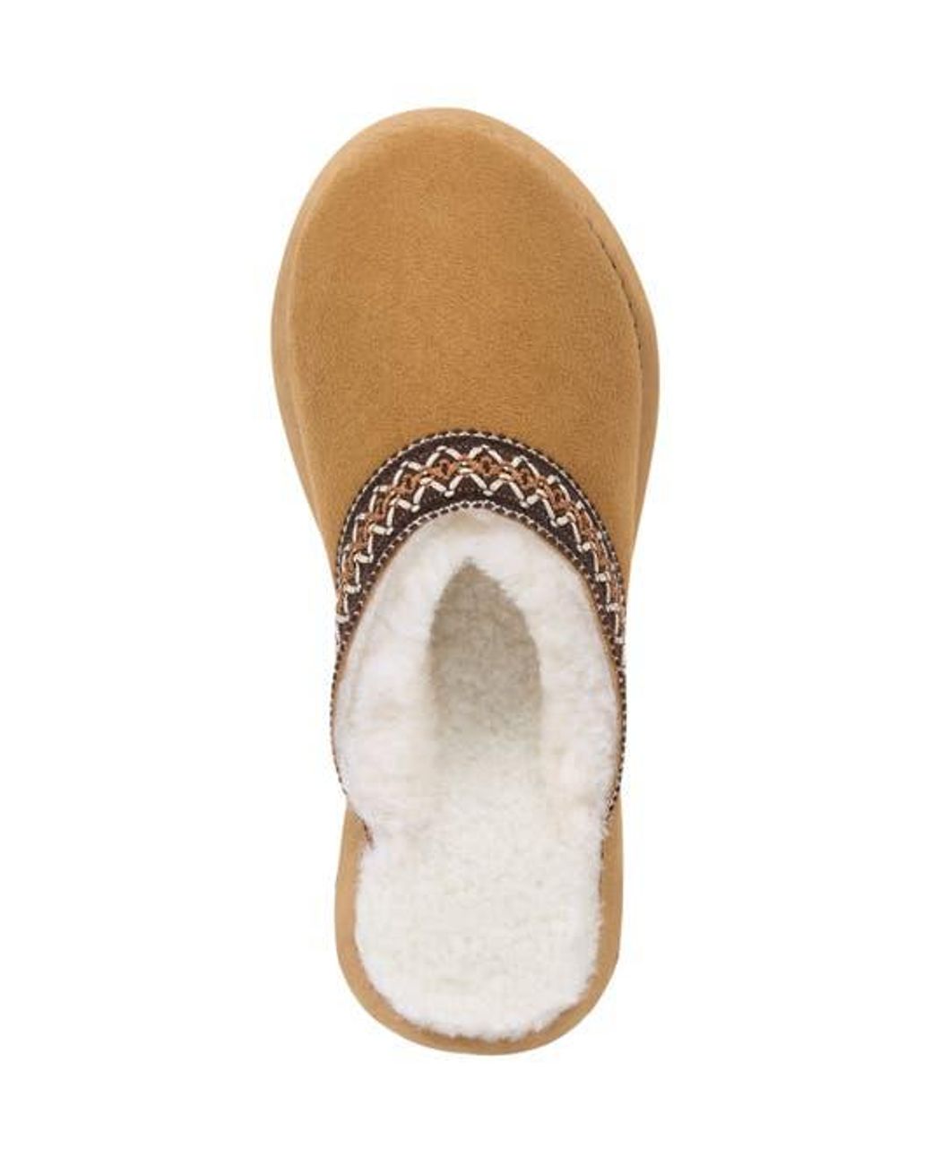 Celtic & Co. Multicolor Braid Trim Shearling Slippers