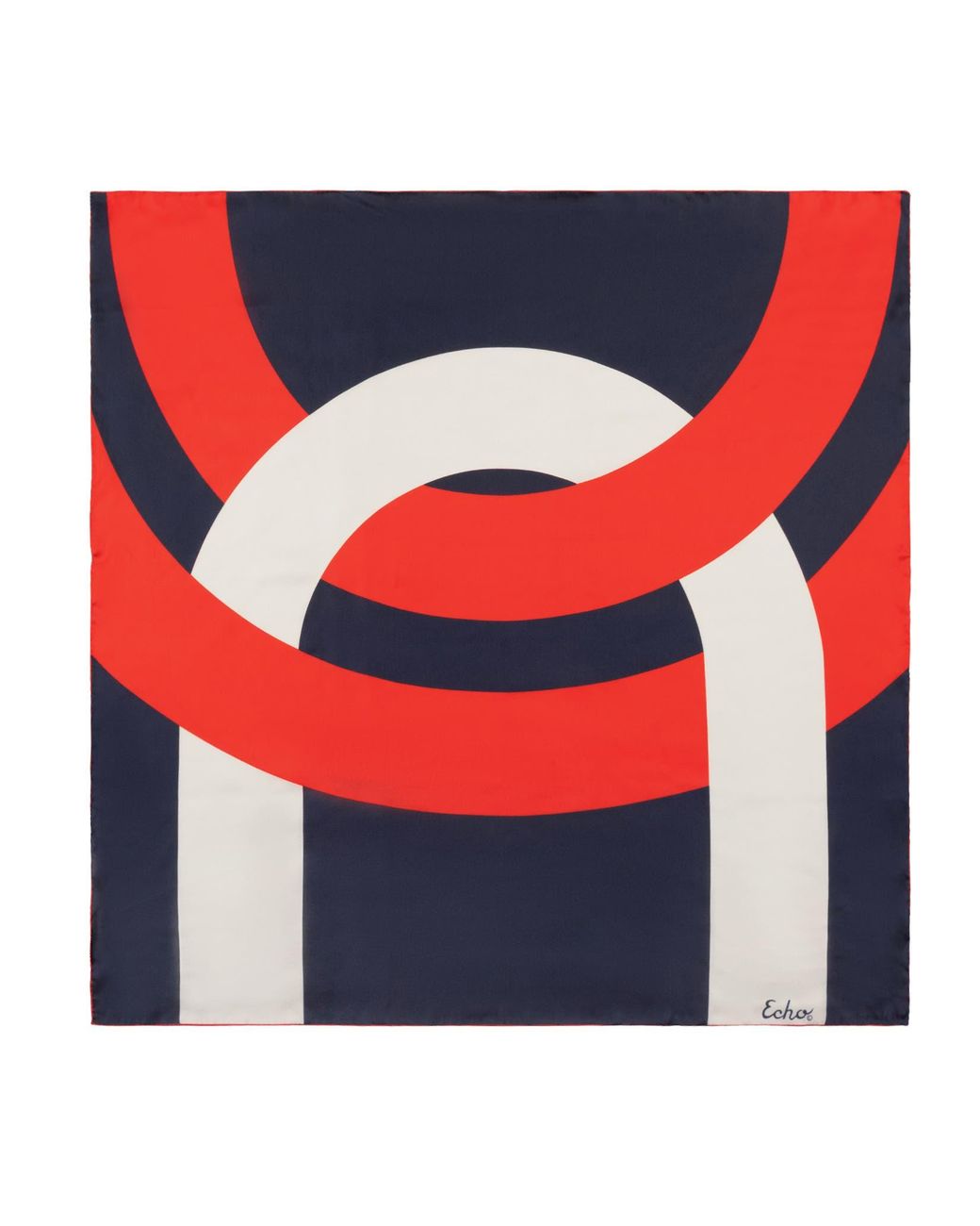 Echo Blue Curves Silk Square