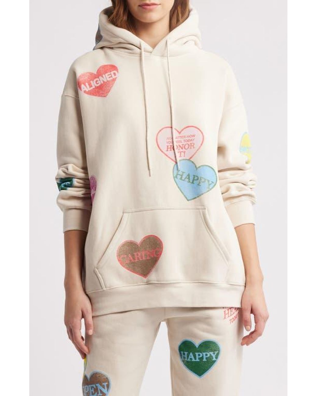 The Mayfair Group How s Your Heart Hoodie In Natural Lyst The mayfair group how s your heart hoodie in natural lyst