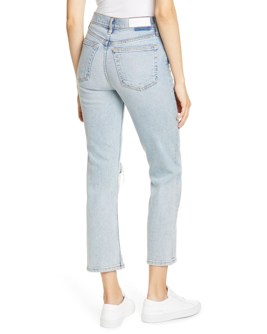 RE/DONE Denim Originals High Waist Stovepipe Jeans in Blue - Lyst