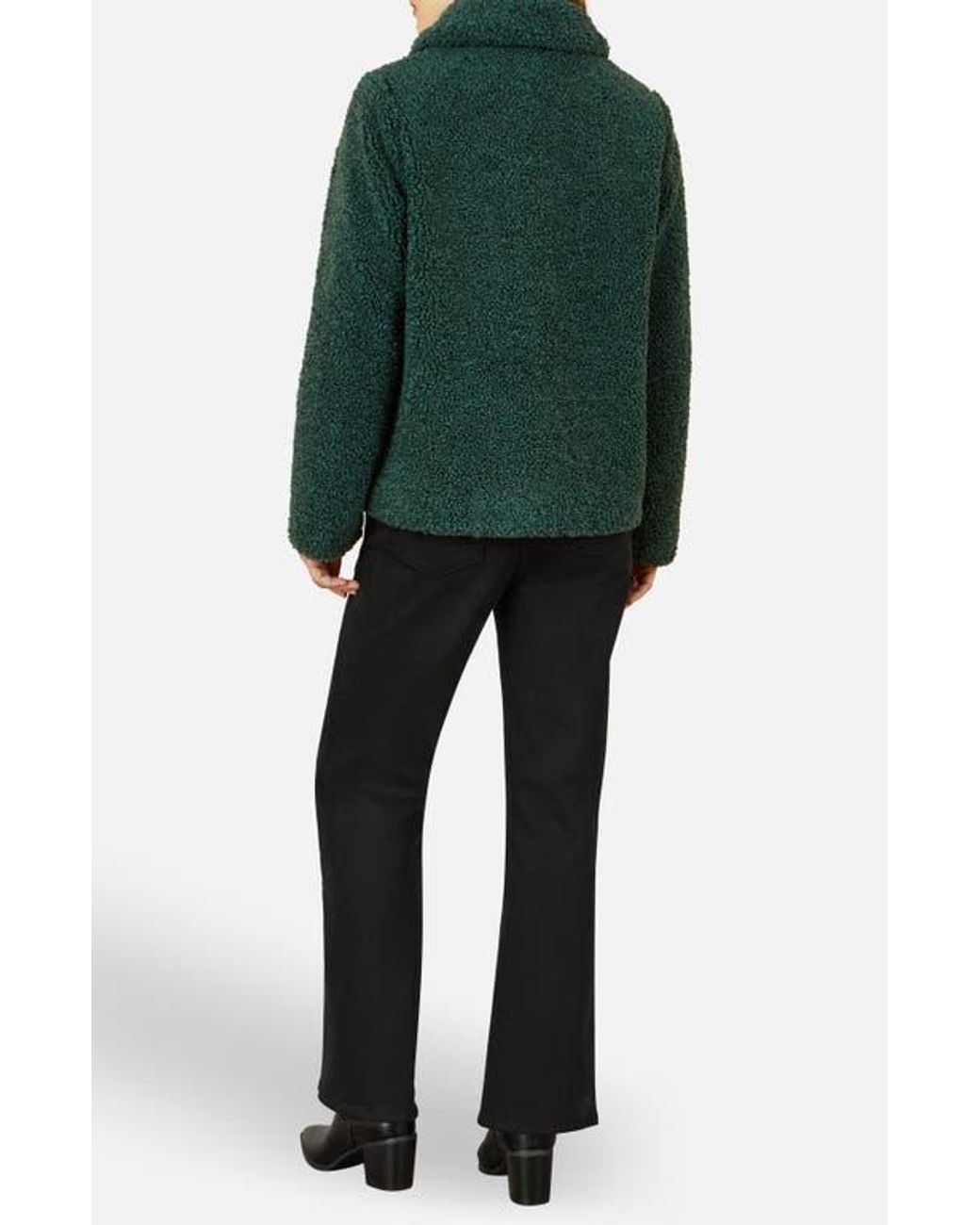 Yumi' Green Short Teddy Bear Jacket