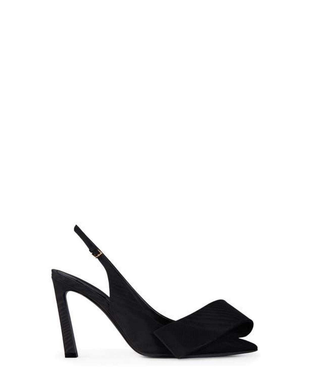 Givenchy Black Twisted Ribbon Slingback Pump