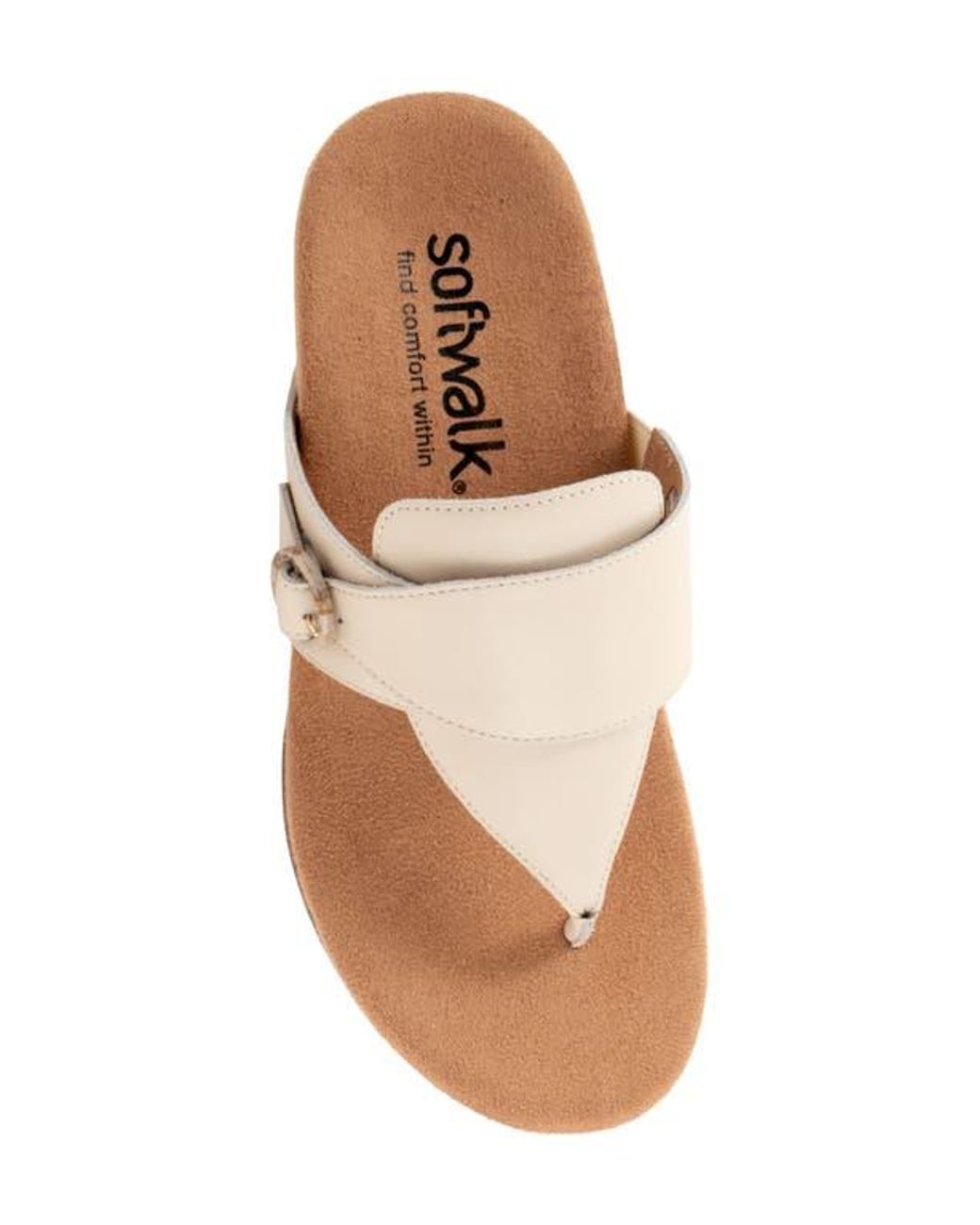 Softwalk® Natural Belize T-Strap Sandal