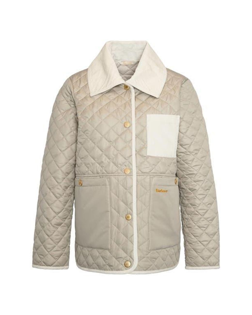 Barbour Fleur Quilted Jacket in Natural | Lyst